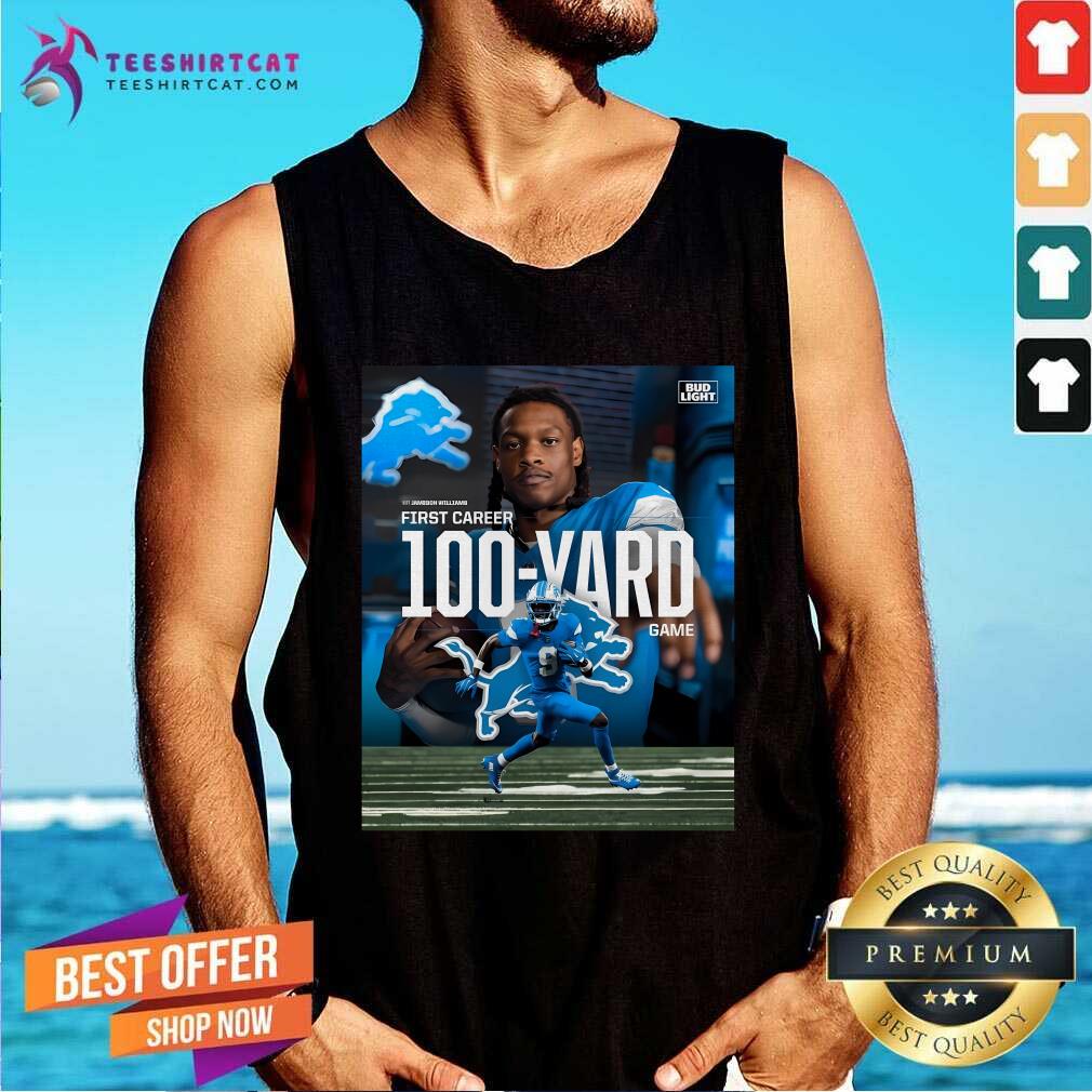 Funny Detroit Lions Wr Jameson Williams First Career 100-Yard Game Tank-top