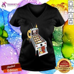 Funny Squid And Machine V-neck
