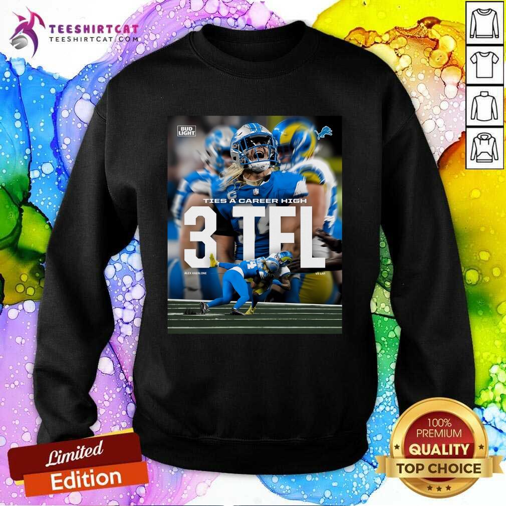 Good Detroit Lions Alex Anzalone 3 Tel Ties A Career High Poster Sweatshirt