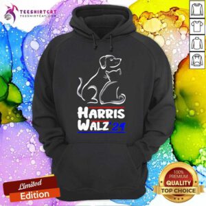Hot Cat Dog Ladies For Kamala 2024 President Kamala Harris Hoodie