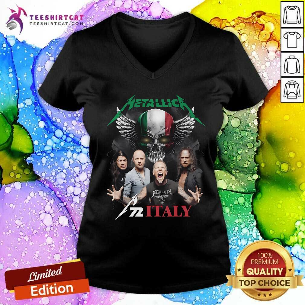 Hot Metallic Metallica Italy 2024 V-neck
