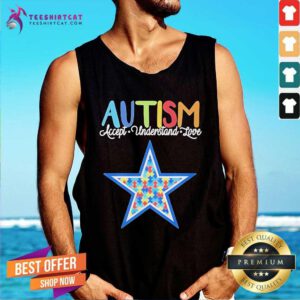 Nice Dallas Cowboys NFL Autism Awareness Accept Understand Love 2024 Tank-top