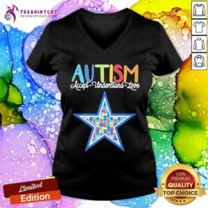 Nice Dallas Cowboys NFL Autism Awareness Accept Understand Love 2024 V-neck