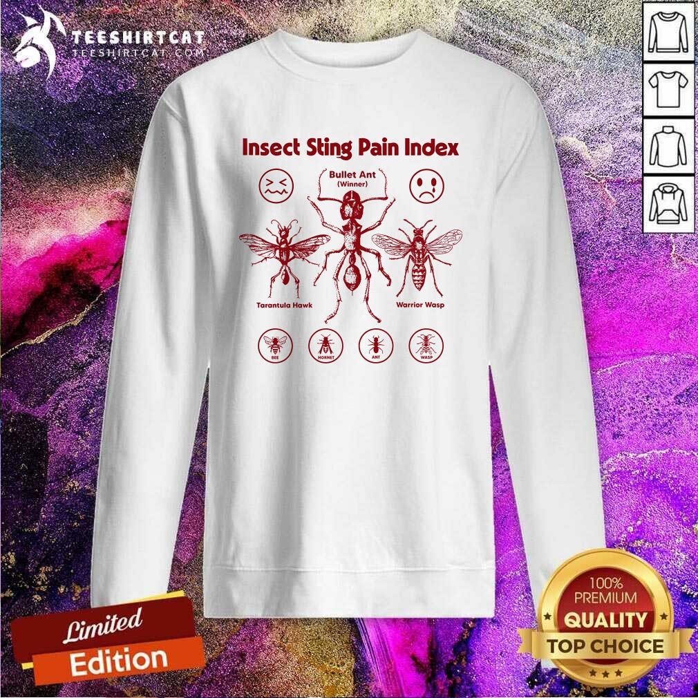 Nice Insect Sting Pain Index Retro Sweatshirt