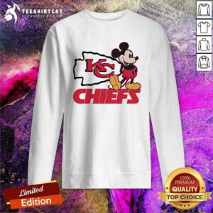 Nice Mickey Football Kansas City Chiefs Logo Sweatshirt