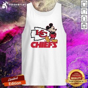 Nice Mickey Football Kansas City Chiefs Logo Tank-top