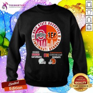 Nice Ohio State Buckeyes Saturdays On Cincinnati Bengals 2024 Sweatshirt