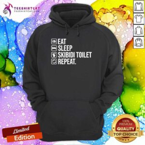 Official Eat Sleep Skibidi Toilet Repeat Skibidi Toilet Meme Hoodie