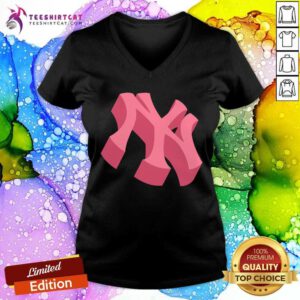 Original MLB 3D Logo New York V-neck