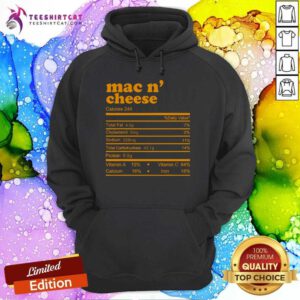 Original Mac And Cheese Nutrition Facts 2021 Thanksgiving Nutrition Hoodie