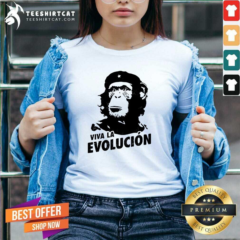 Original Viva La Evolucion Monkey V-neck