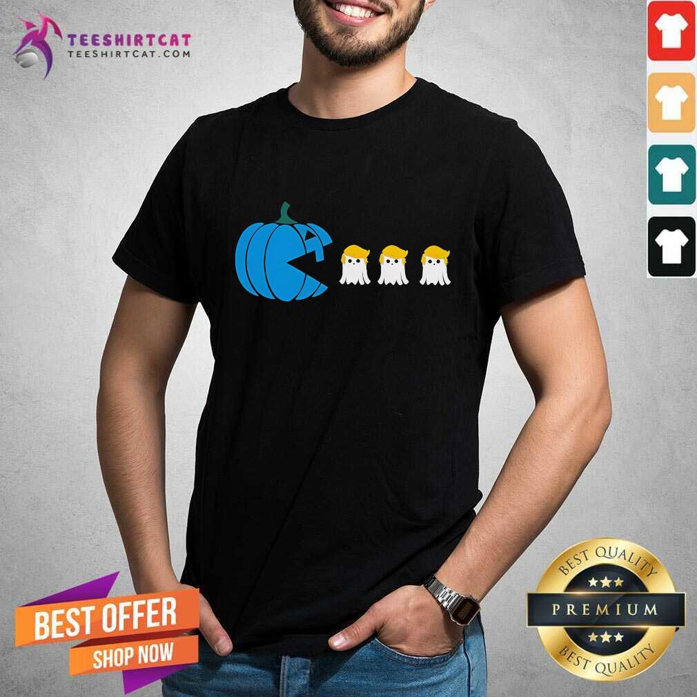 Premium Kamala Harris Walz Eat Donald Trump Blue Pumpkin Halloween T-Shirt