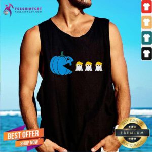 Premium Kamala Harris Walz Eat Donald Trump Blue Pumpkin Halloween Tank-top