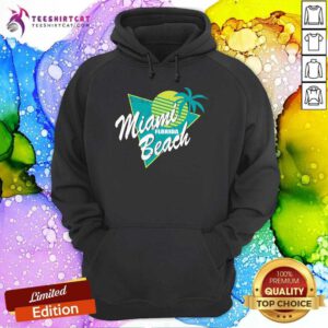 Premium Miami Florida Beach Retro Hoodie