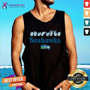 Pretty Love Sign X Seahawks ASL Tank-top