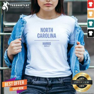 Pretty North Carolina For Harris Walz V-neck
