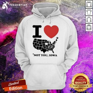 Top I Love America Not You Iowa Hoodie