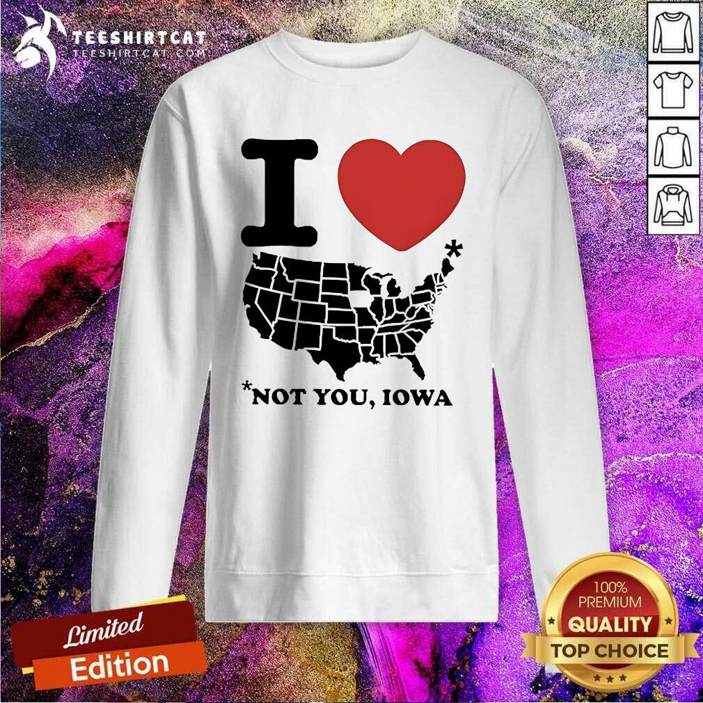 Top I Love America Not You Iowa Sweatshirt