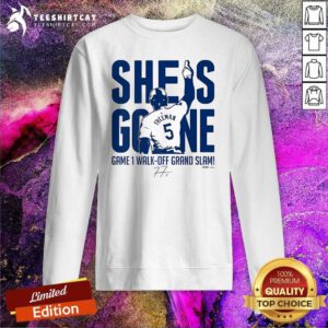 Awesome Freddie Freeman She Is Gone Walk-Off Grand Slam MLB Players Sweatshirt