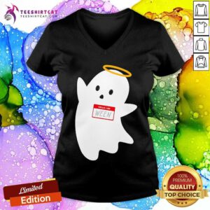 Funny Happy Halloween Ghost Hallo I Am Ween V-neck