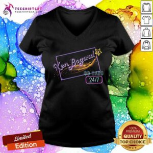 Funny Ken Bogard Go Hard 24-7 V-neck