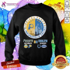 Good Indiana Pacers On Saturdays X Indianapolis Colts On Sundays Vintage Sweatshirt