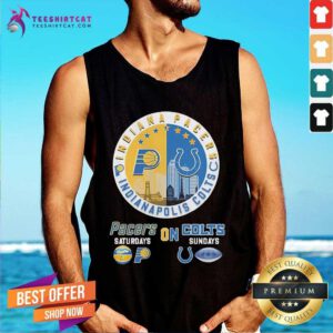 Good Indiana Pacers On Saturdays X Indianapolis Colts On Sundays Vintage Tank-top
