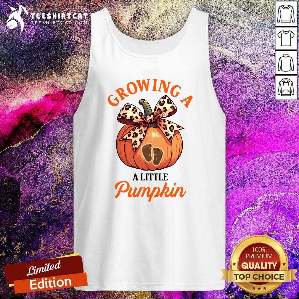 Hot Pregnancy Thanksgiving Growing A Little Pumpkin Tank-top