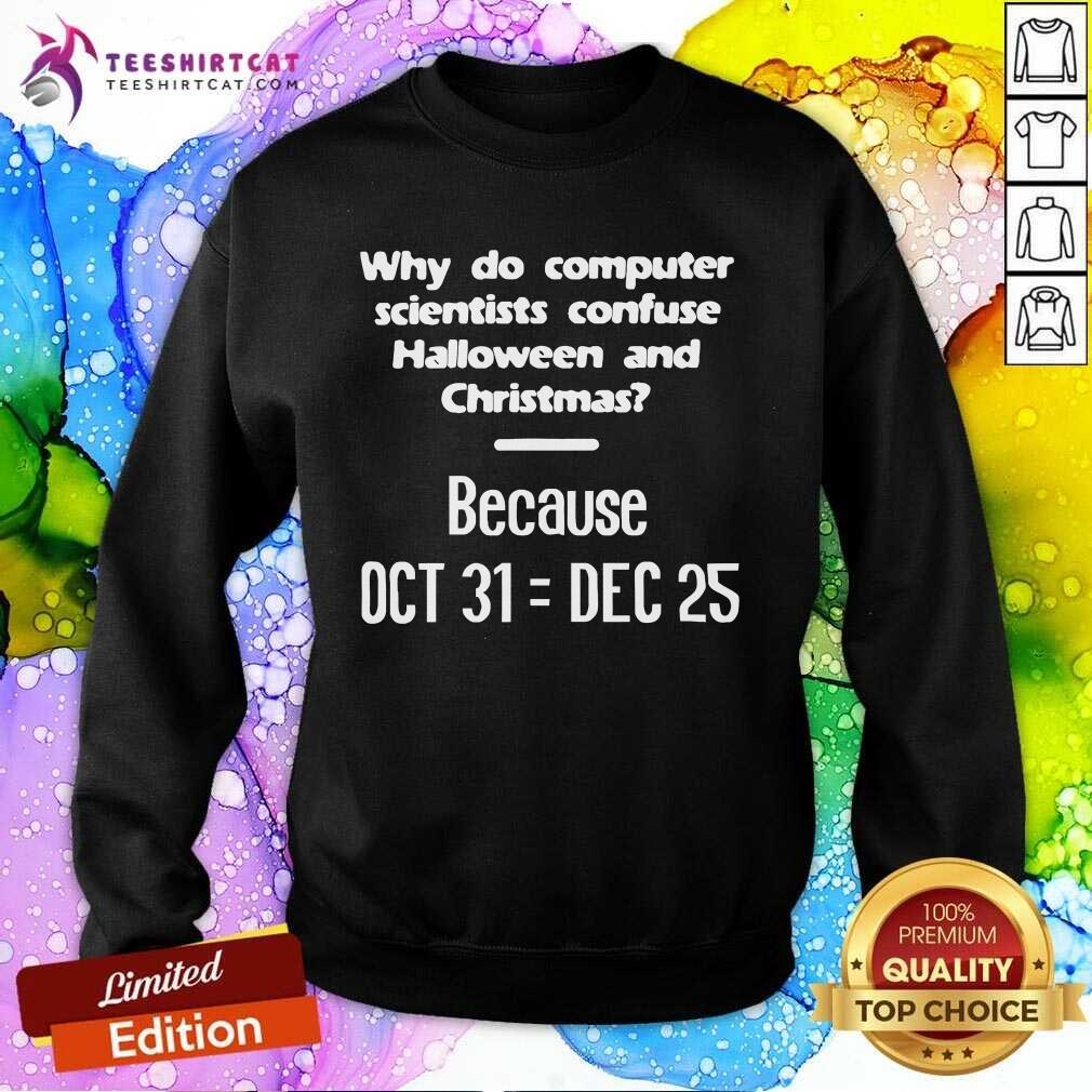 Hot Why Do Computer Scientists Confuse Halloween And Christmas Sweatshirt
