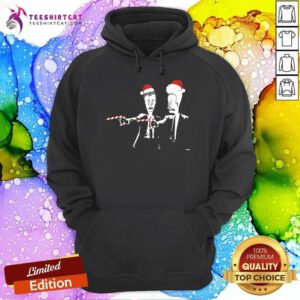 Nice Beavis And Butthead Pulp Fiction Merry Christmas Hoodie