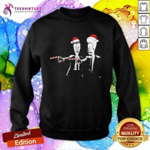 Nice Beavis And Butthead Pulp Fiction Merry Christmas Sweatshirt