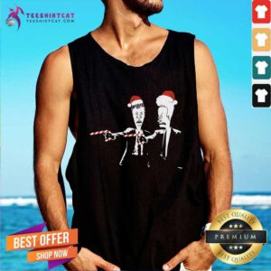 Nice Beavis And Butthead Pulp Fiction Merry Christmas Tank-top