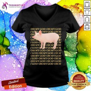 Nice Oh My God Pig V-neck