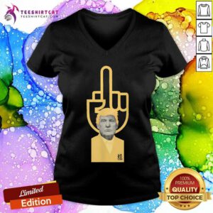 Nice Trump Middle Finger V-neck