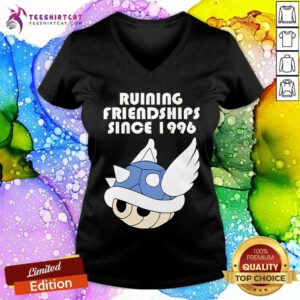Official Ruining Friendships Since 1996 Super Mario Flying Turtle V-neck