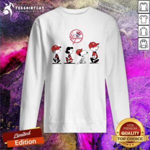 Official The Peanuts Characters Walking New York Yankees Baseball Sweatshirt