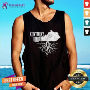 Original Kentucky Roots Vintage USA Patriotic Pride State Map Tank-top