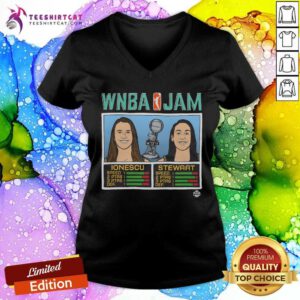 Original WNBA Jam Liberty 2024 Champs Lonescu And Stewart V-neck