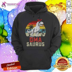 Premium Happy Omasaurus T Rex Dinosaur Oma Saurus Mother's Family Sunset Hoodie