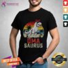 Premium Happy Omasaurus T Rex Dinosaur Oma Saurus Mother's Family Sunset T-Shirt