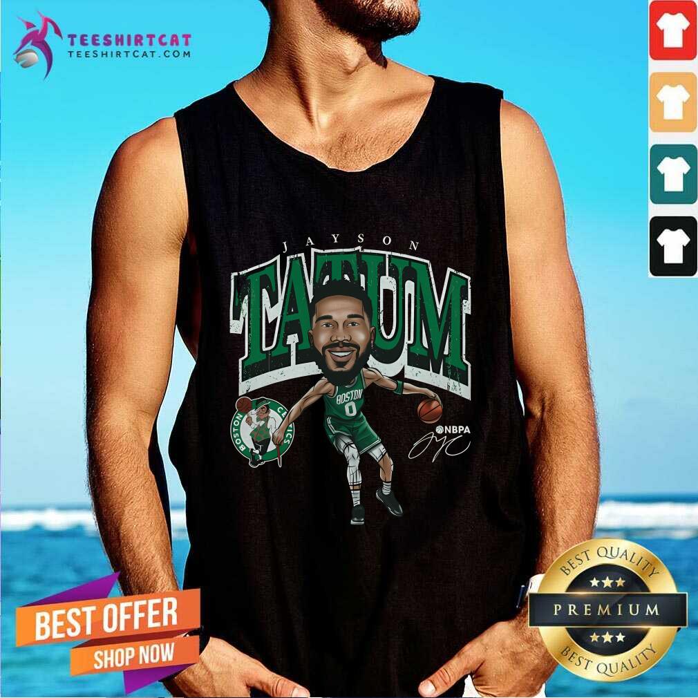 Premium Jayson Tatum Boston Celtics Cartoon Tank-top