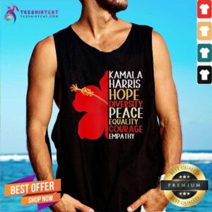 Premium Kamala Harris 2024 Election Hope Equality Hibiscus Flower Tank-top