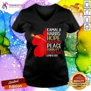 Premium Kamala Harris 2024 Election Hope Equality Hibiscus Flower V-neck