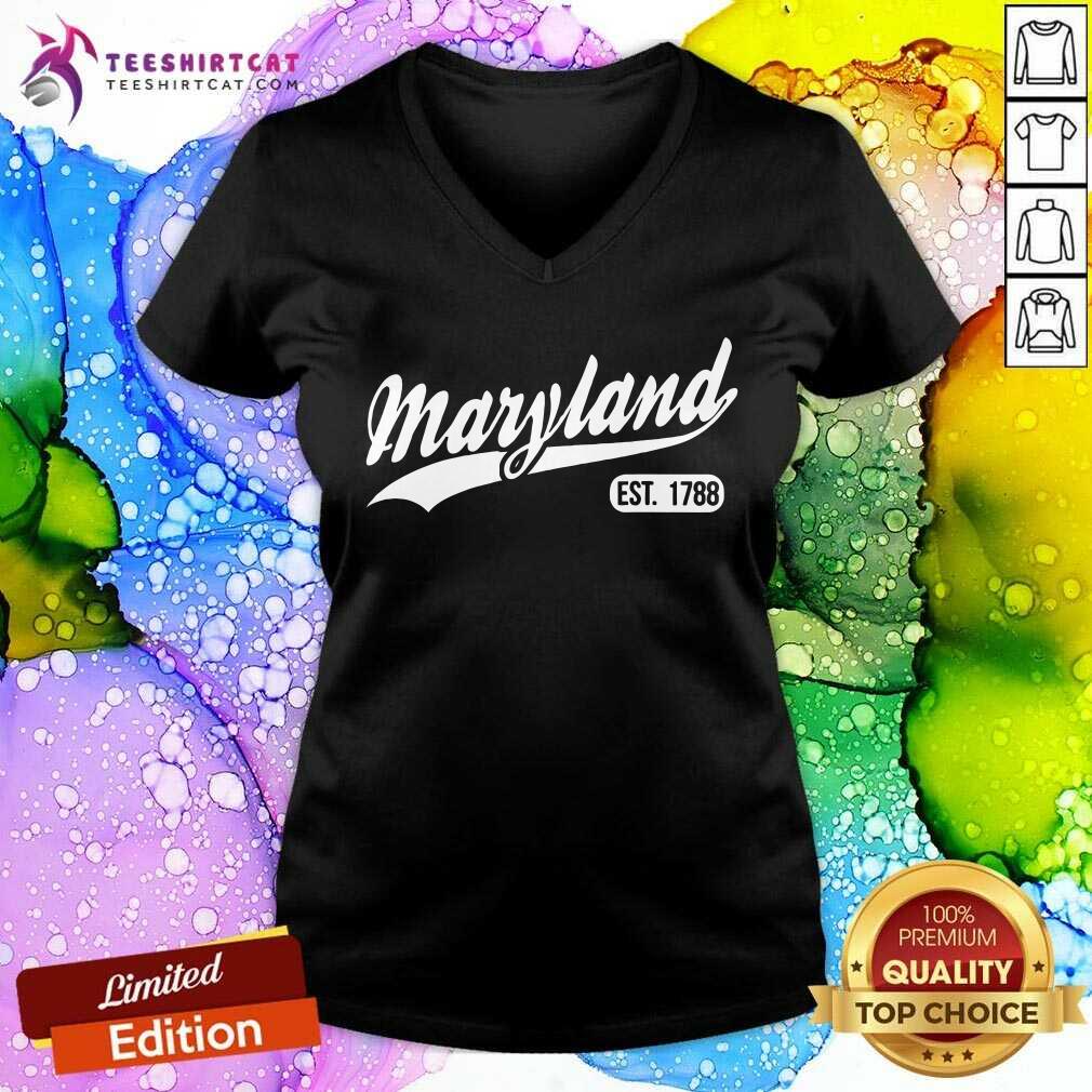 Premium Maryland State Map Maryland Home V-neck