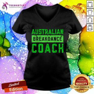 Pretty Australian Breakdancing Costume Coach Break Dancer Matching V-neck