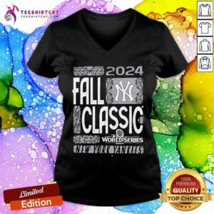 Pretty New York Yankees Majestic Threads Fall Classic 2024 World Series V-neck