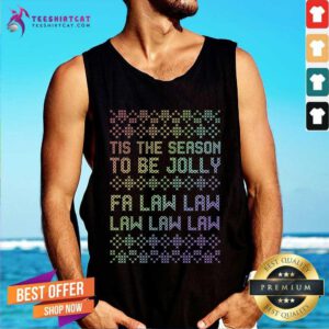 Pretty Rainbow Christmas Lawyer Holiday Tank-top