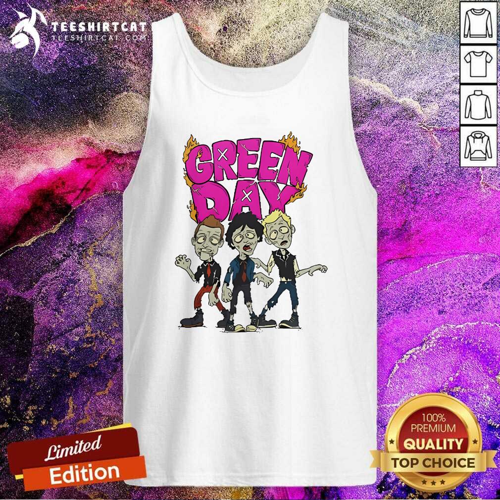 Pretty Walking Green Day Zombie Tank-top
