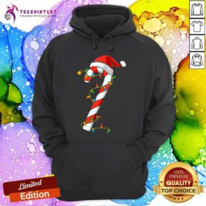 Top Christmas Candy Cane Santa Xmas Hoodie