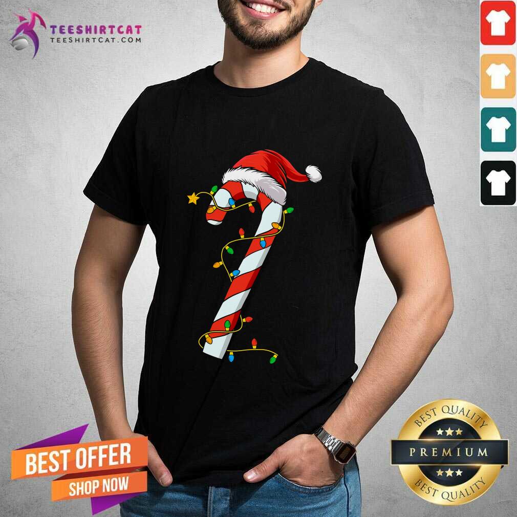 Top Christmas Candy Cane Santa Xmas T-Shirt